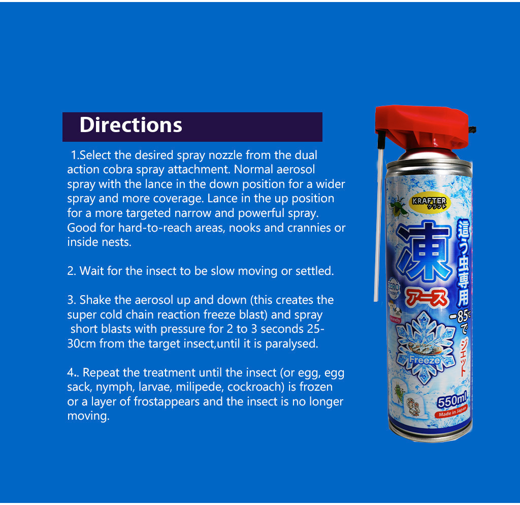 🥇【SG INSTOCK】Krafter -85 ํ C Instant Freeze Insect cold killer spray i ...