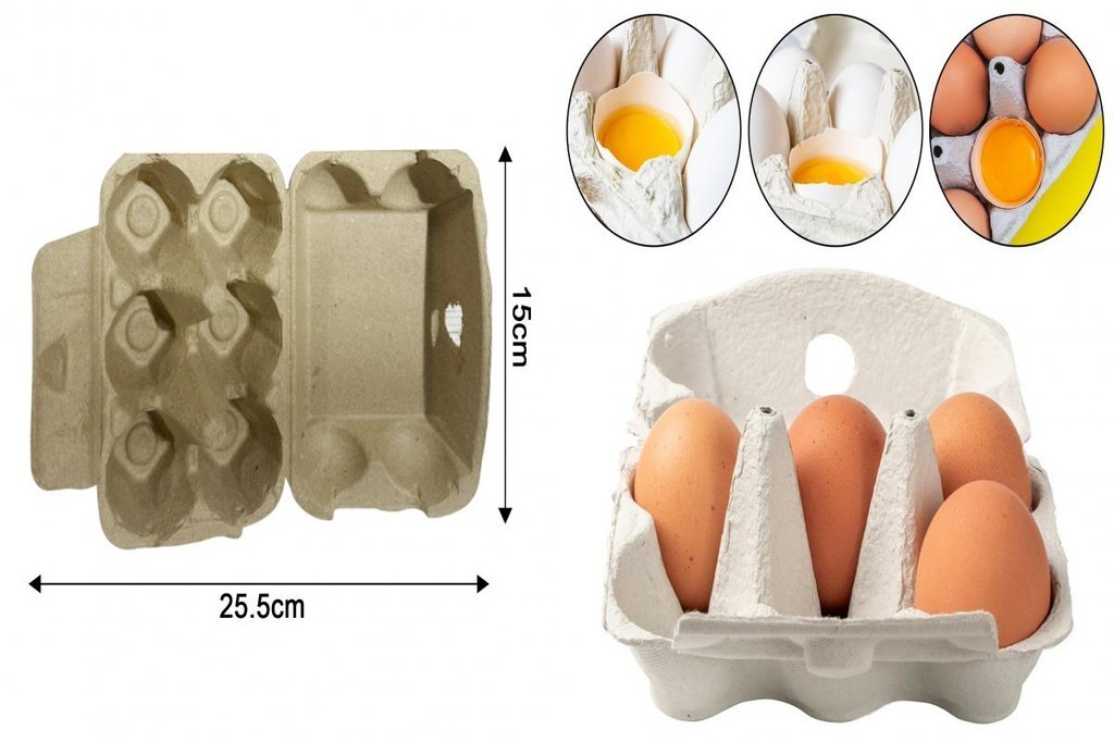 HOT Paper Egg Cartons Solid Pressed Fiber Egg Cartons 10 Pack Reusable ...