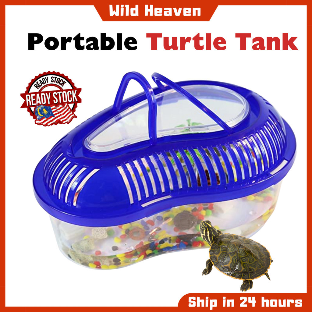 Portable Reptile Turtle Tortoise Vivarium Box Aquarium Tank Basking ...