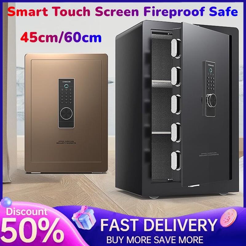 60/45CM Deluxe Biometric Fingerprint Safe Box Smart Touch Screen ...