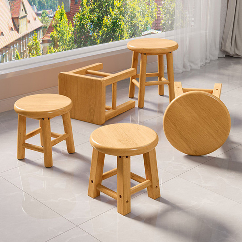 Solid Wood Small Stool For Home Living Room Modern Simple Old Fashioned ...
