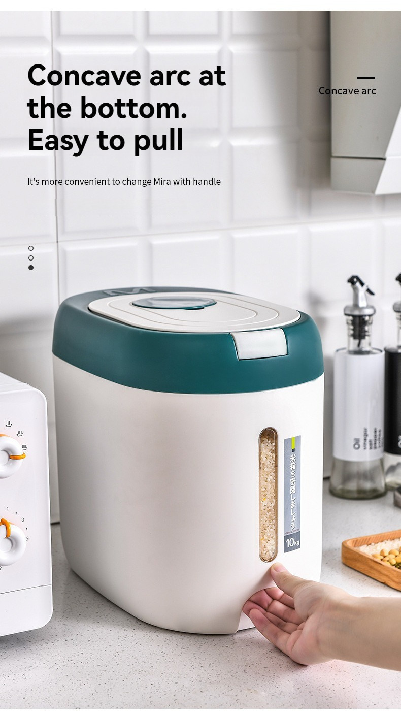 Airtight Rice Container 5KG 10KG Sealed Rice Dispenser Storage Box ...