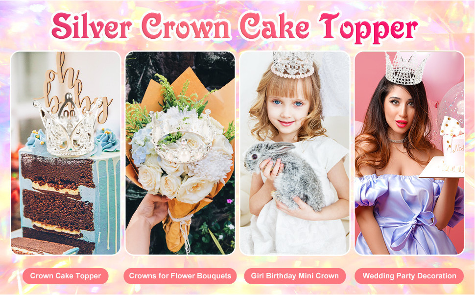 Crown Cake Topper, Mini Crowns, Crowns for Flower Bouquets Small Baby ...