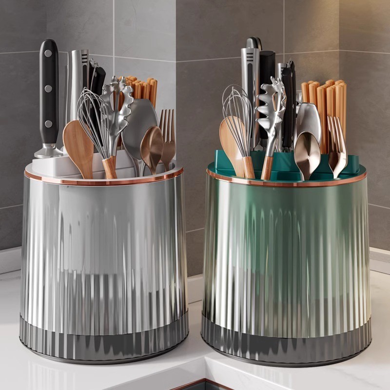 Rotating Knife Holder, Kitchen Storage Rack, Multifunctional Storage ...