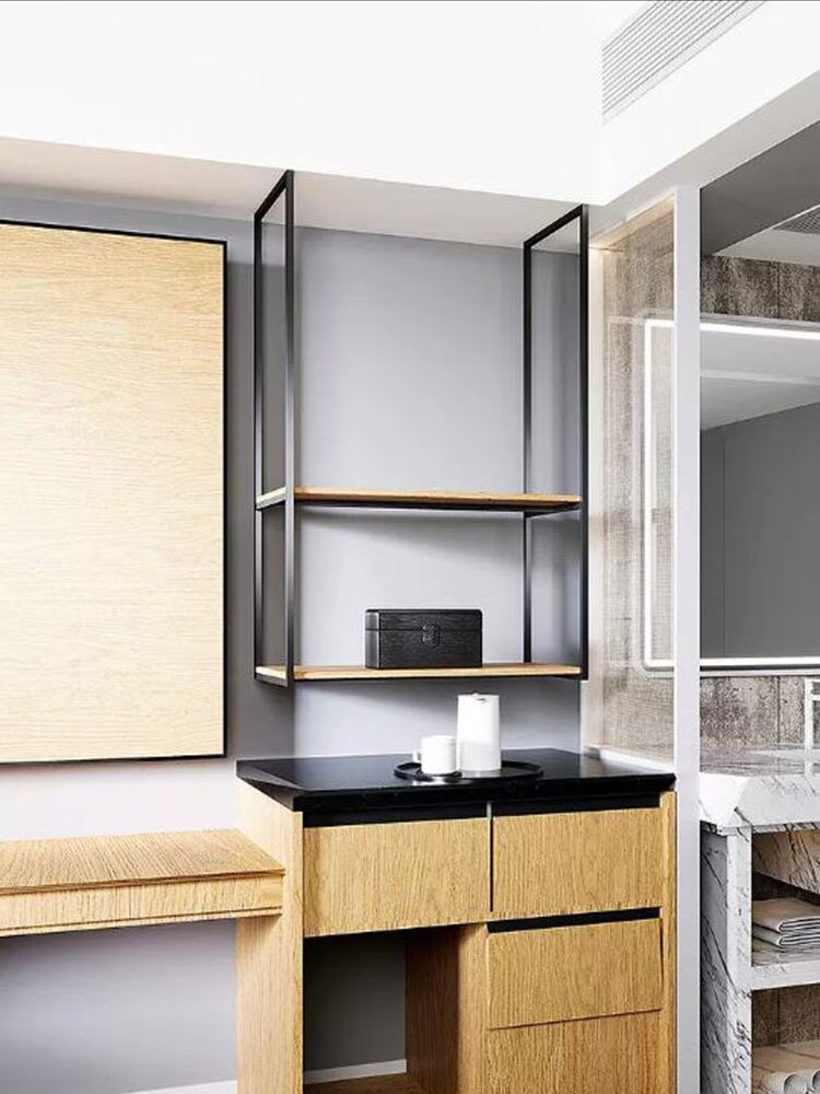 [in stock] Hotel Room Iron Art Ceiling Mount Hanging Rack Display Shelf ...