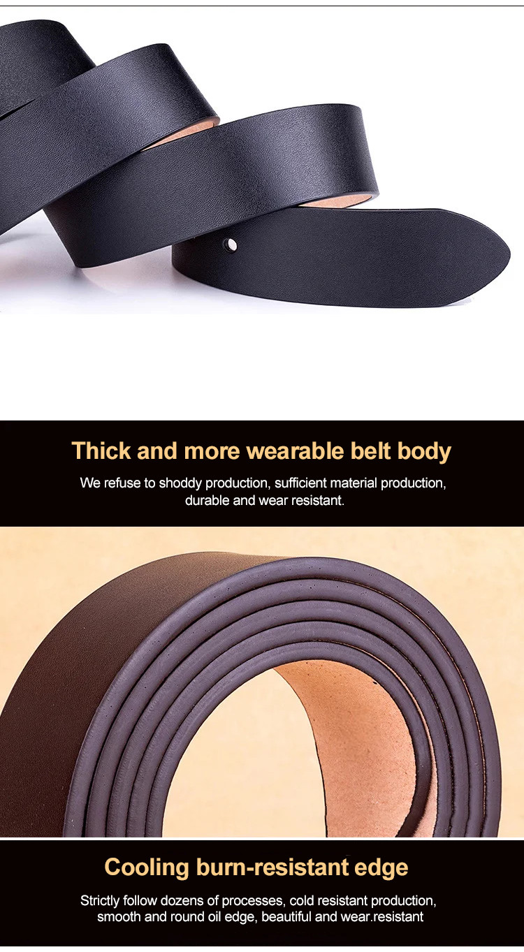 Men's Retro Leather All-match First Layer Cowhide Stainless Steel Buckle Belt