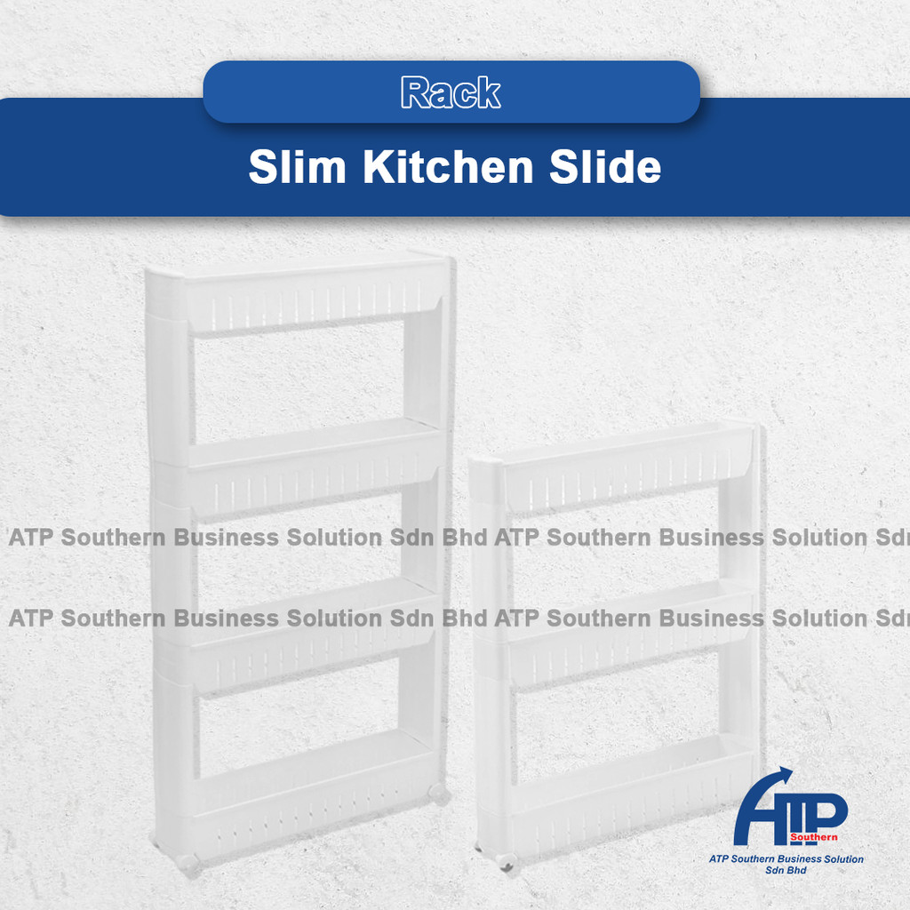 Slim Kitchen Slide Rack 3/4 Tiers Space Saver Slim Slide Storage ...