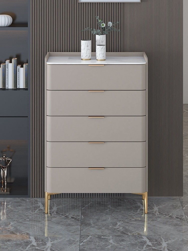 Italian Drawer Luxury Chest Of Light Rock Panel Solid Wood Bucket ...