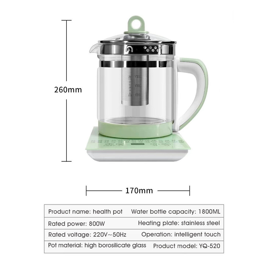 【SG STOCK】Electric Health Teapot 1.8L Multi-function Electric Kettle 24 ...