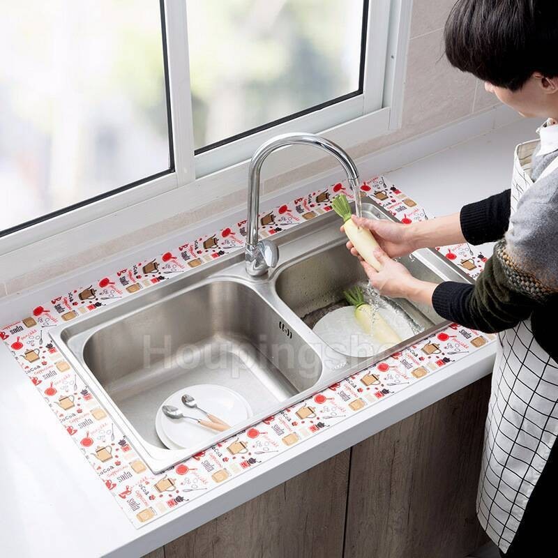 2.8M self-adhesive kitchen sink and washbasin waterproof sticker ...