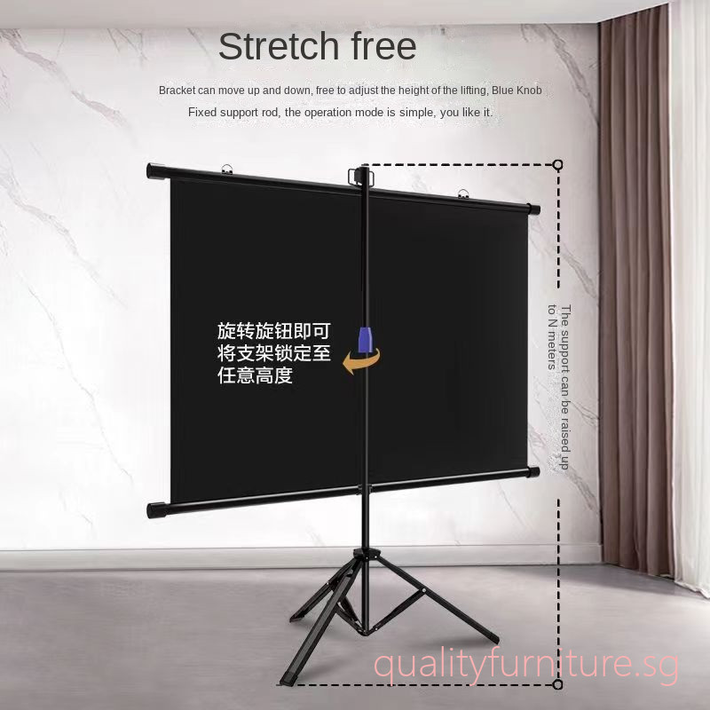 16:9 72/84/100 Inches Projection Screen Entertainment HD Ultra-Clear ...