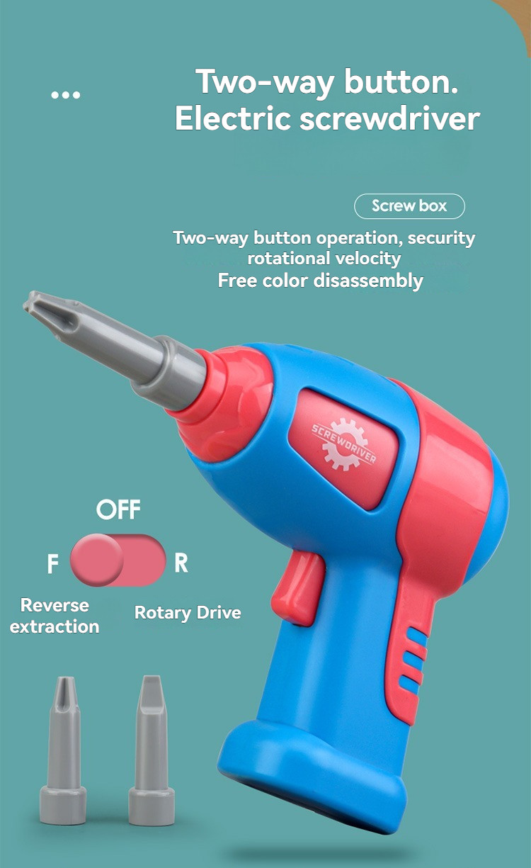 Kids DIY Electric Drill Tool Set Engineering Puzzle Toy with Screws ...