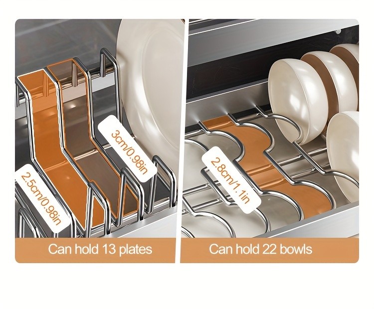 XTEN 304 Stainless Steel Dish Rack 2L/3L Dish Drainer Rack Dish Rack ...