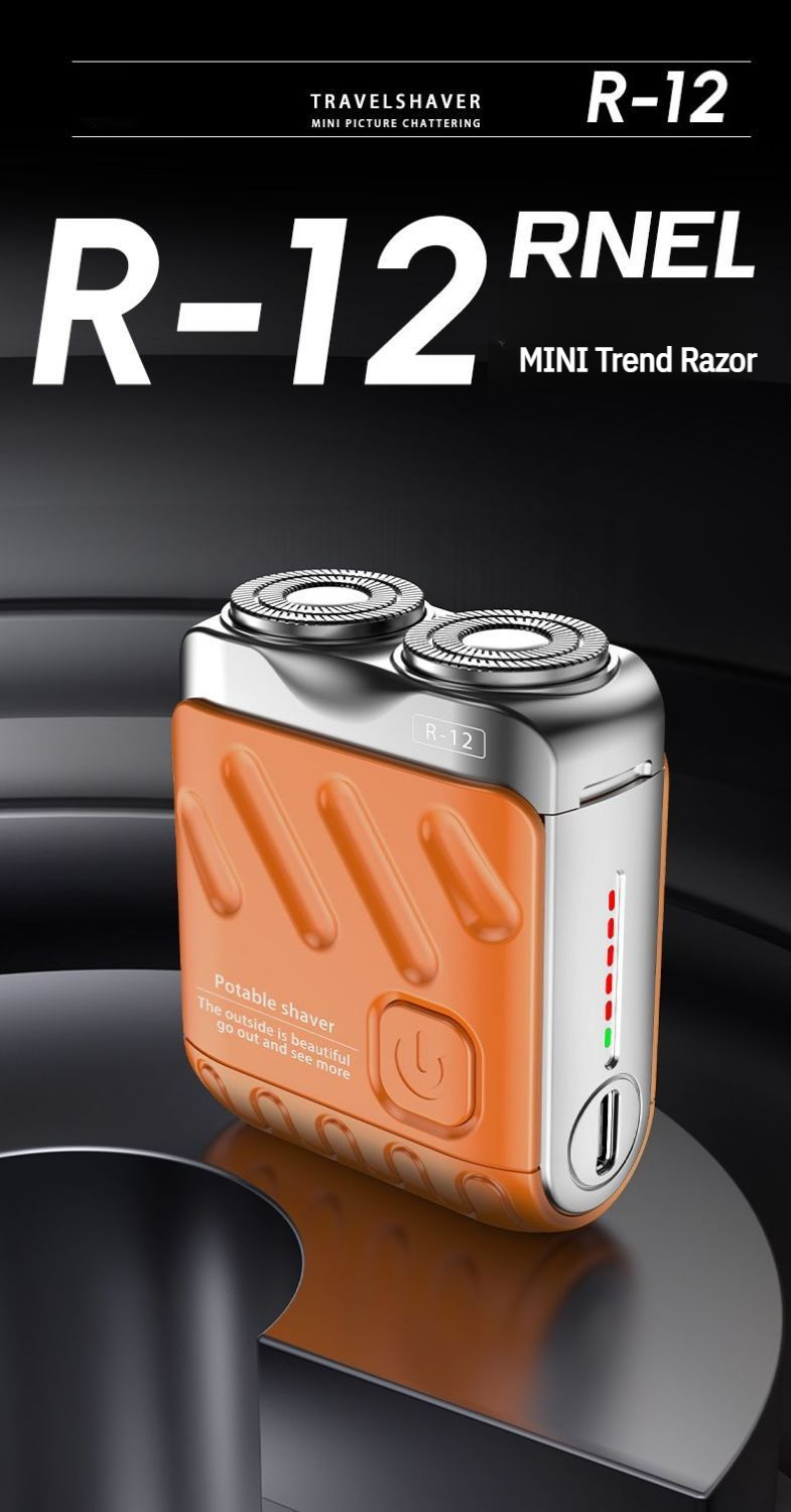 German Quality Portable Rotary Double Ring Electric Shaver Razor Travel ...