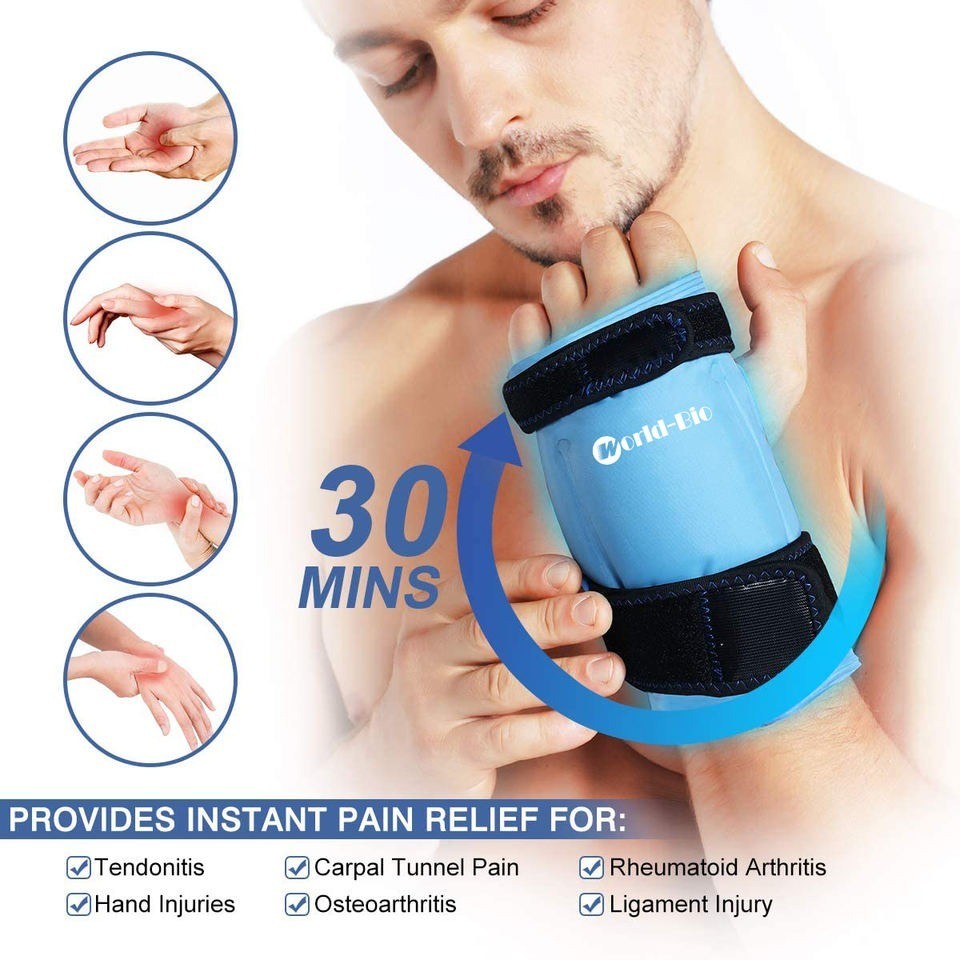 Wrist Support Hand Hot Cold Gel Pack Mitten Reusable Ice pack for ...