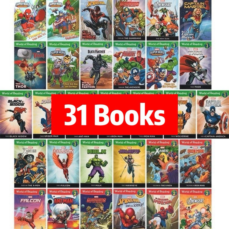 [SG STOCKS] Marvel World of Reading Children Story Books pre reader ...