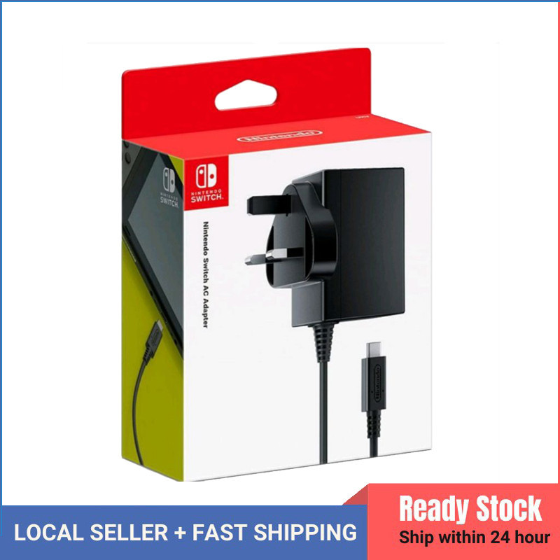 Nintendo Switch Oled LITE (3Pin) AC Adapter Type-C Fast Charger UK Plug ...