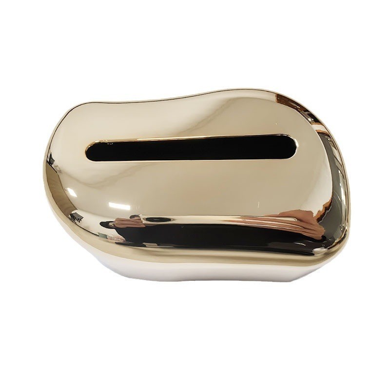 Droplet Shaped Metallic Tissue Box, Home Living Room Paper Drawing Box ...