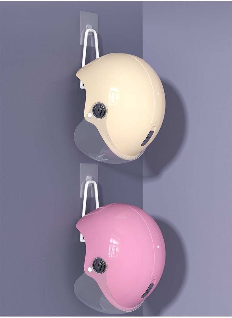 Electric Bicycle Helmet Rack Wall Hanging Helmet No Punching Hang Hat ...