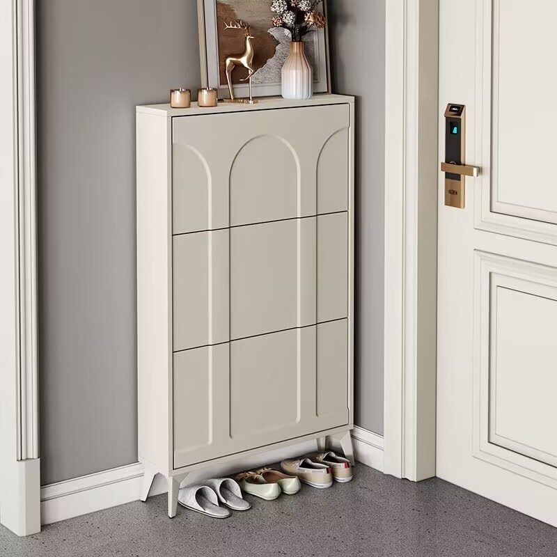 Cream Style Outdoor Shoe Rack Large Capacity Multifunctional Space ...