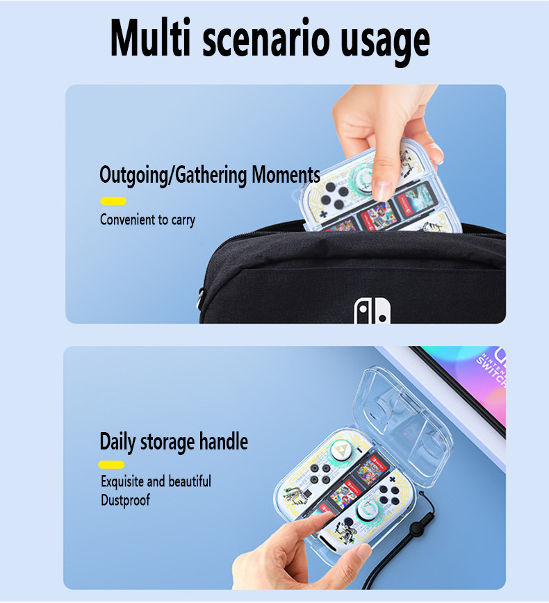 Joycon handle storage case box transparent for nintendo switch ...