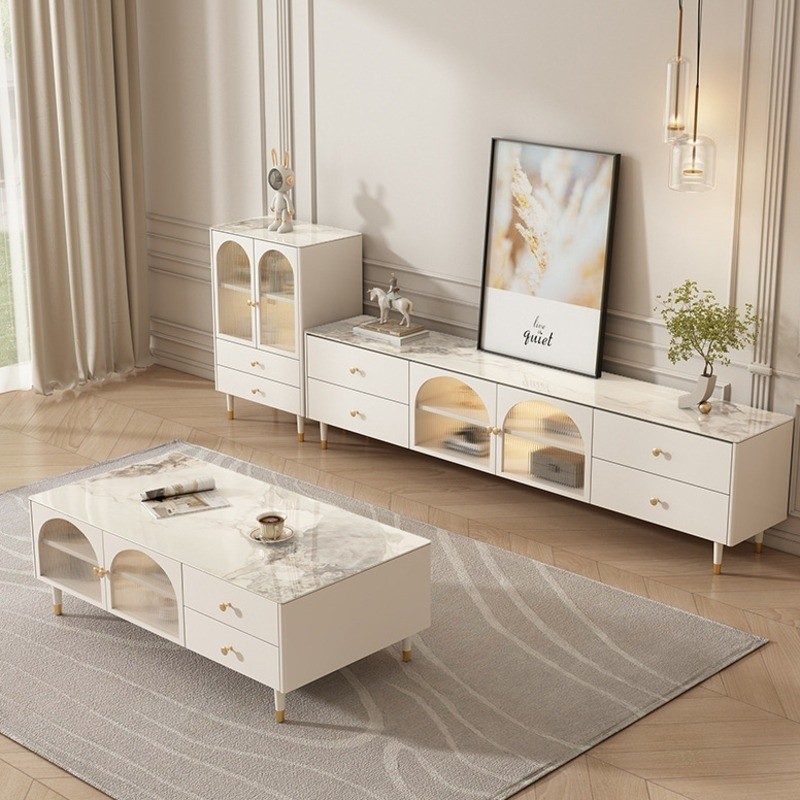Rock Panel TV Cabinet Simple Multi-functional TV Cabinet Combination ...