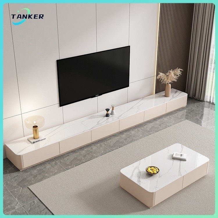 TV Console Rock TV Cabinet Panel Cabinet And Coffee Table Combination ...