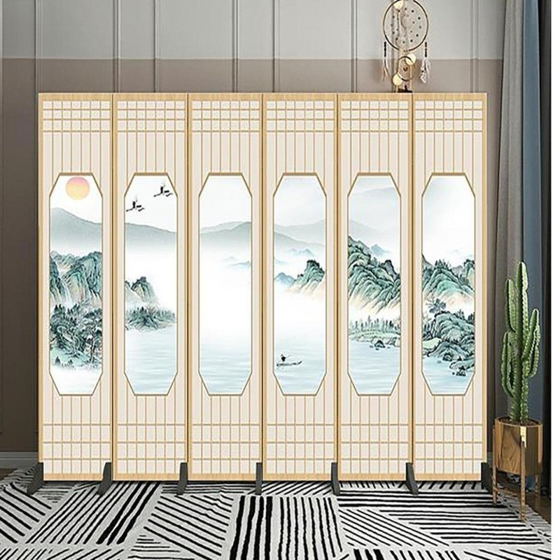 Screen Partition Living Room Cover Highend Imitation Wood Grain New ...
