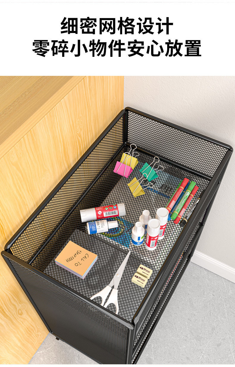 Desktop Picture Book Rack under Table Movable Shelves with Wheels ...