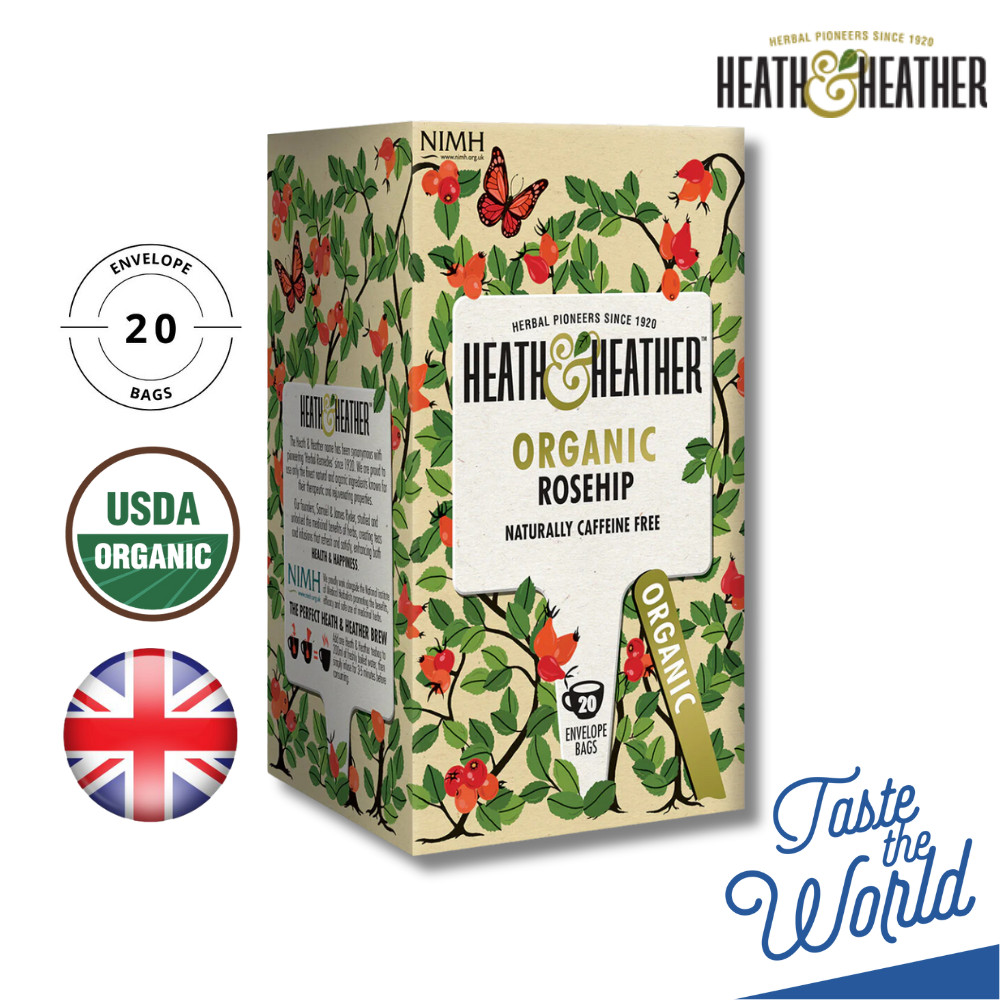 Heath & Heather Organic Rosehip TEA 20'S | Shopee Singapore