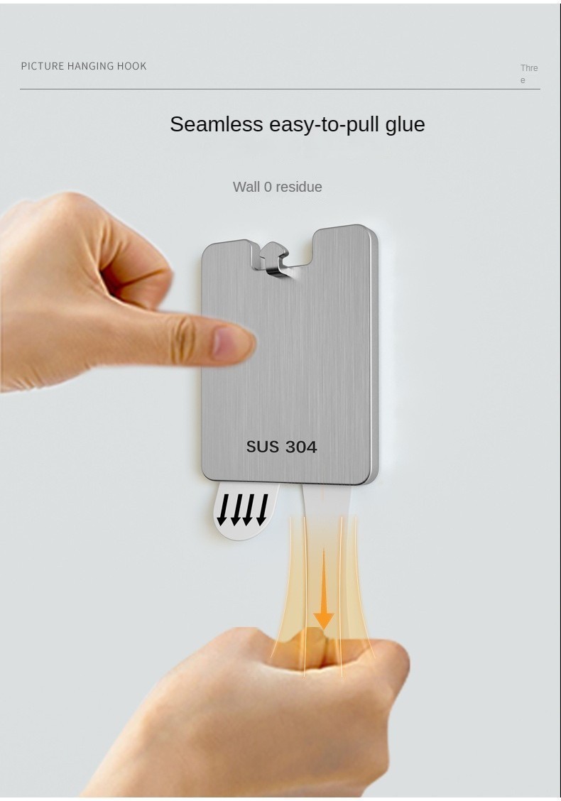 1Set/5pcs Strong Adhesive Hooks Picture Frame Hook Photo Frame Hook ...