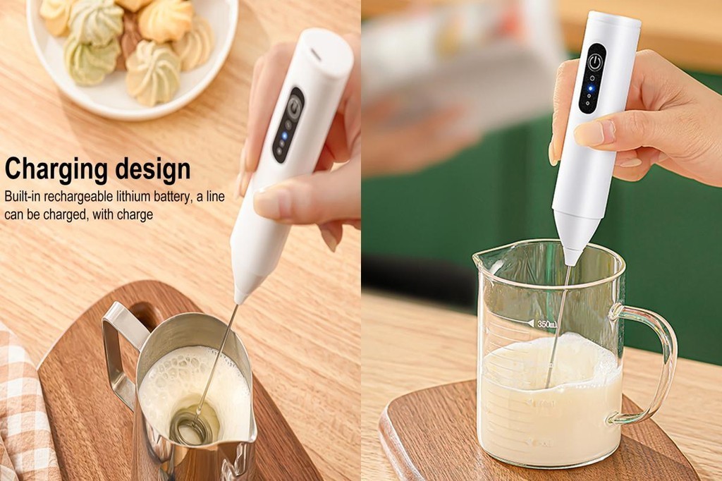 {uStuttg} Hand-held Milk Frother Quiet Operation Milk Frother Portable