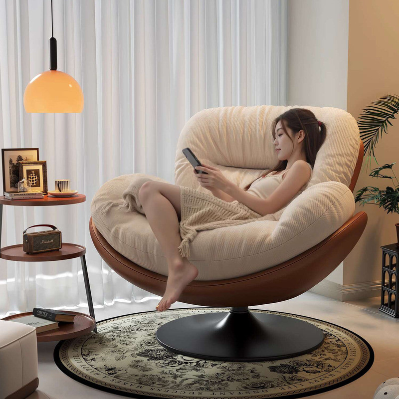 Lazy Sofa Rotating Eggshell Chair Rocking Chair Lounge Chair Balcony ...