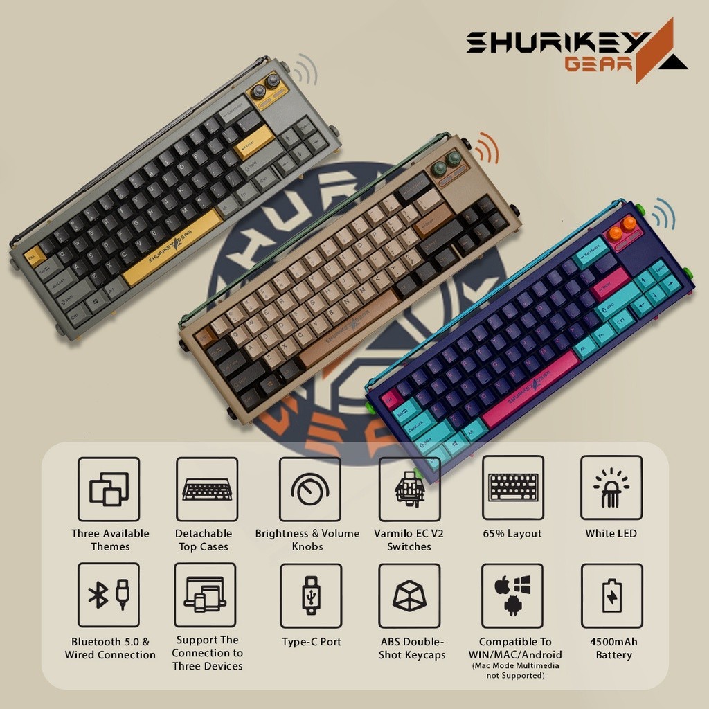 SHURIKEY HANZO THEME 001 / 002 / 003 KEYBOARD - 1 YEAR WARRANTY ...