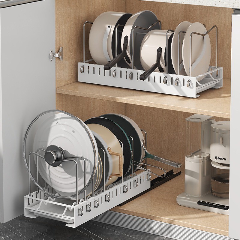 Pull Out Basket kitchen Cabinet Dish Rack Pull Out Pot Pan Organiser Storage Sliding Kitchen Rack Bowl Rack Storage Shopee Singapore