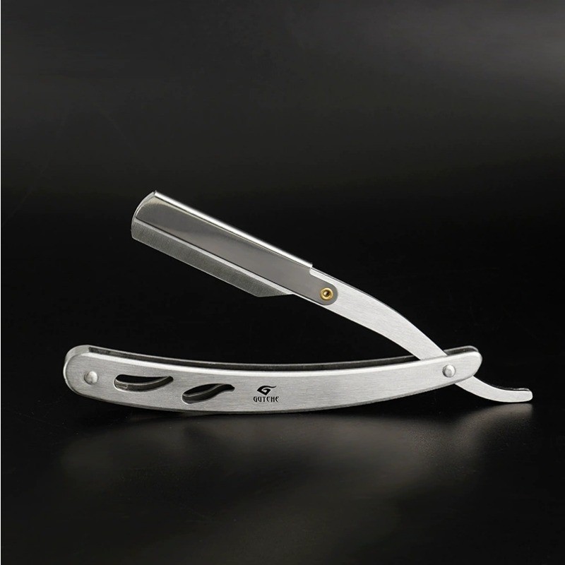 Barber Blade Razor Manual Shaver Carboon Steel Salon Folding Sharp ...