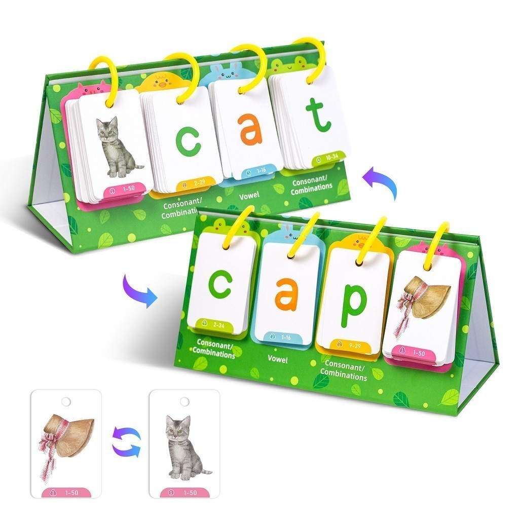 Children Learning Vowel Combinations Phonics Flashcards Homeschool ...