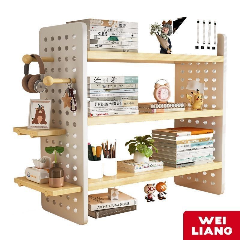 WEILIANG Desktop Hole Board Storage Rack, Desk Top Office Desk ...