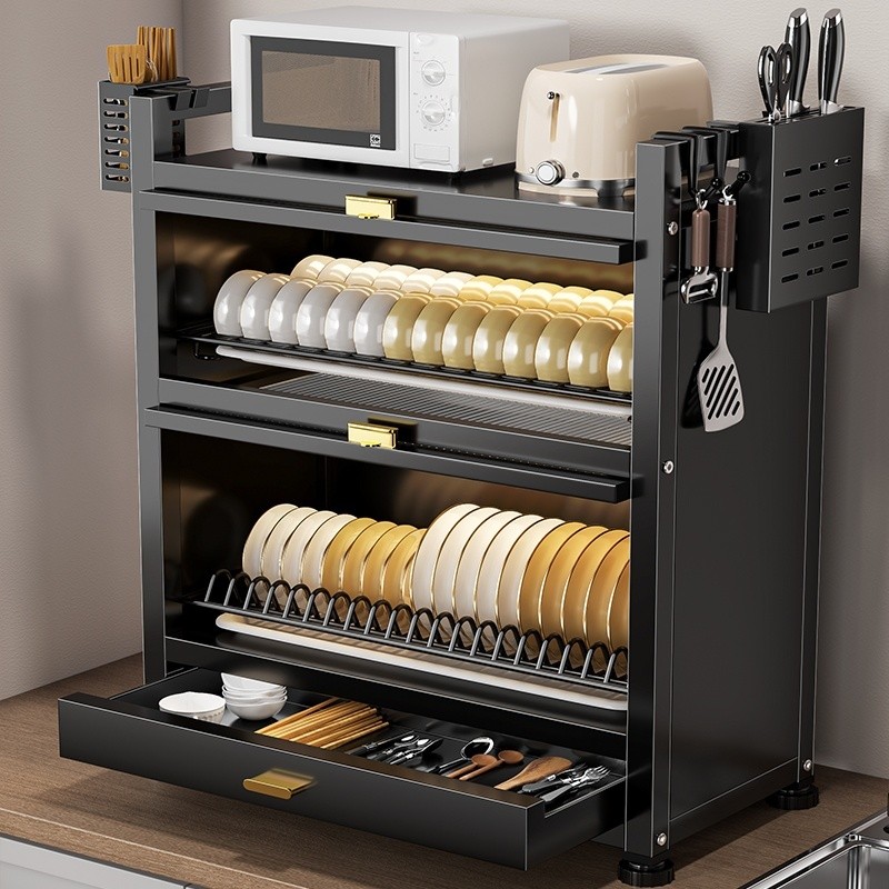 Kitchen Cabinet Cabinet Multi-Layer Bowl Dish Kitchen Storage Rack ...