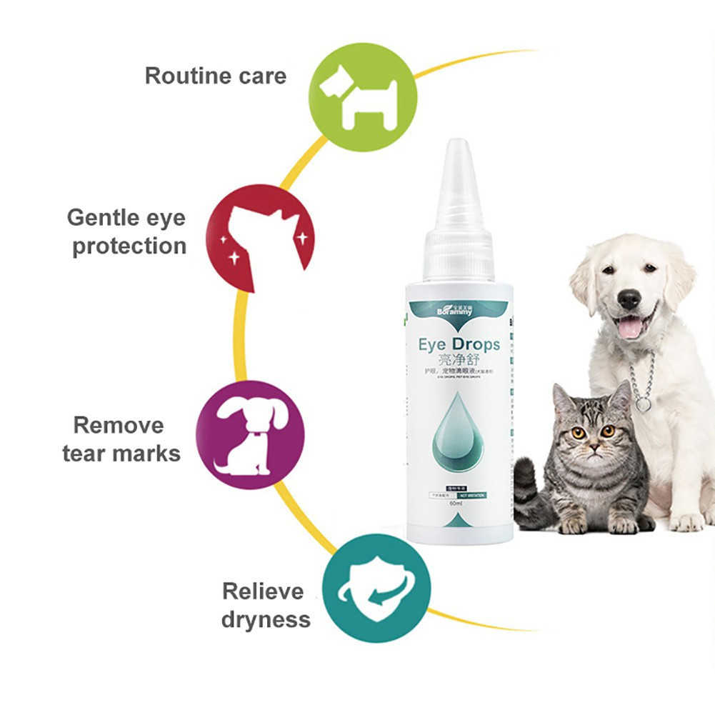 【SG Stock】60ml Pet Eye Drops Pet Supplies Dog & Cat Remove Tear Stains ...