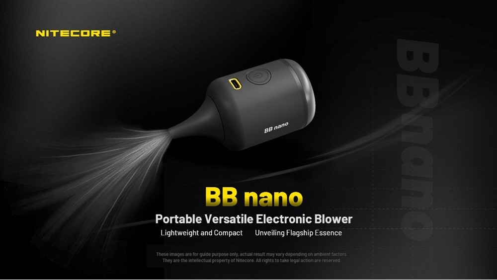 NITECORE BB Nano Air Blower - Portable Electronic Dust Blower For Photography & Electronics