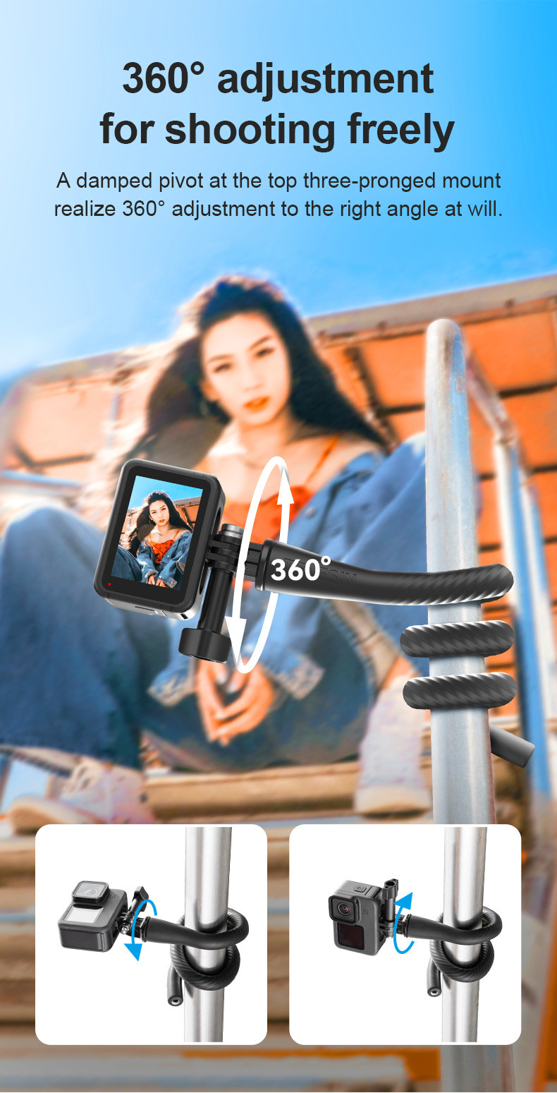 Action Camera Mount For Gopro Insta360 DJI Action Mini Camera Octopus ...