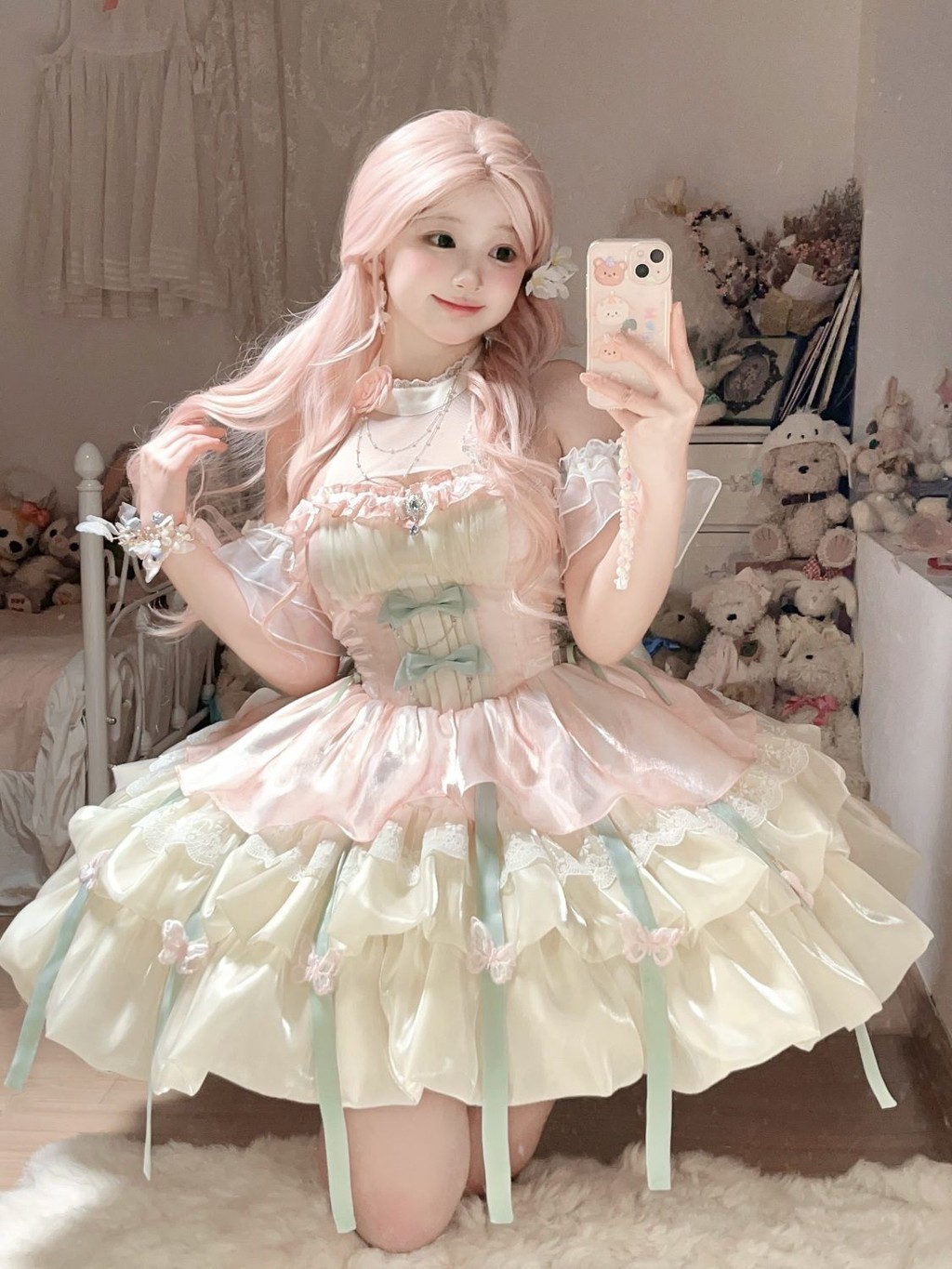 TAVIMART  -  Niche Designer Female Lolita Sexy Top Fishtail Skirt Suspender Skirt Evening Dresses main image 1