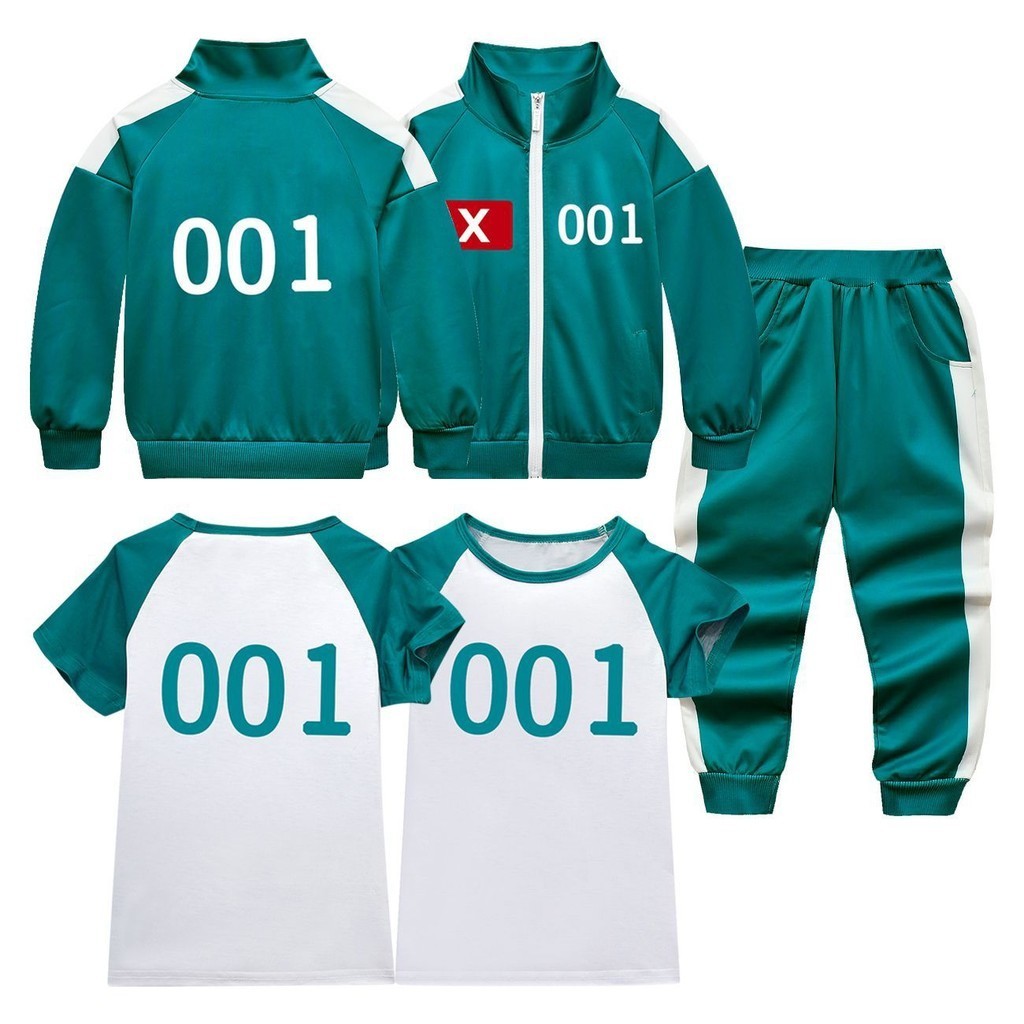 Squid Calamari Game 2 Kids Jacket Pants Set Cosplay Costume Player ...
