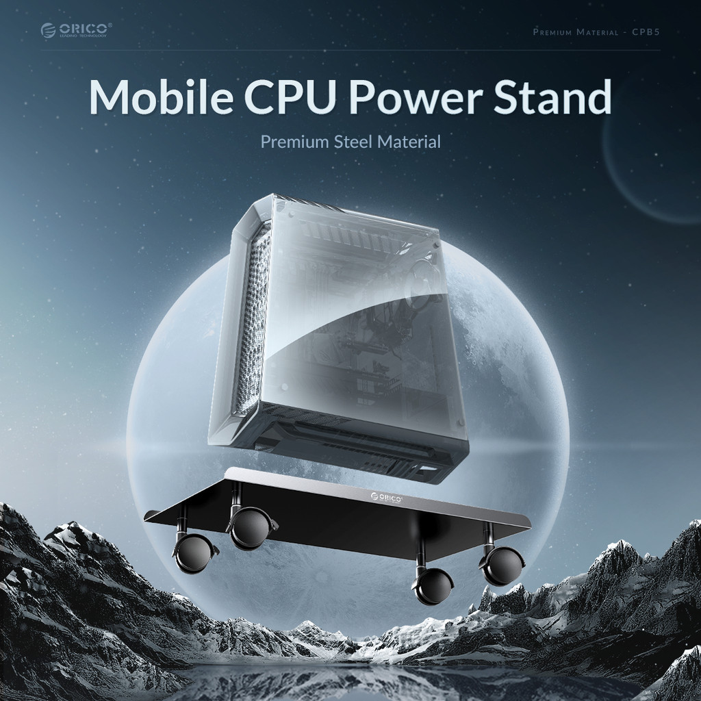 ORICO Mobile Computer CPU Stand with Locking Caster Wheels Stable ...