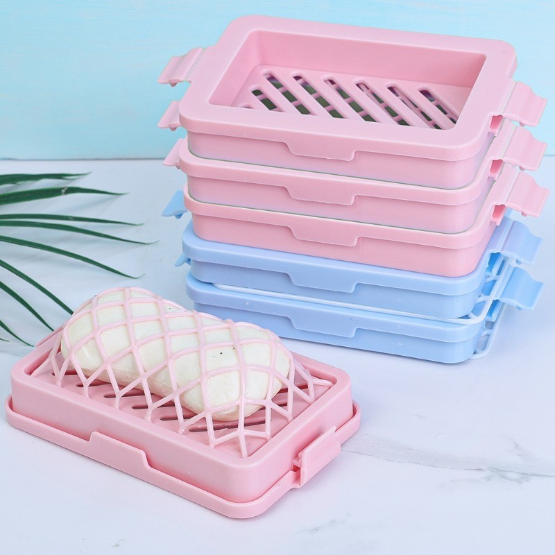 Self-Contained Foaming Net Soap Storage Box - Soap Draining Tray - Soap ...