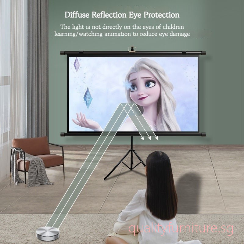 16:9 72/84/100 Inches Projection Screen Entertainment HD Ultra-Clear ...
