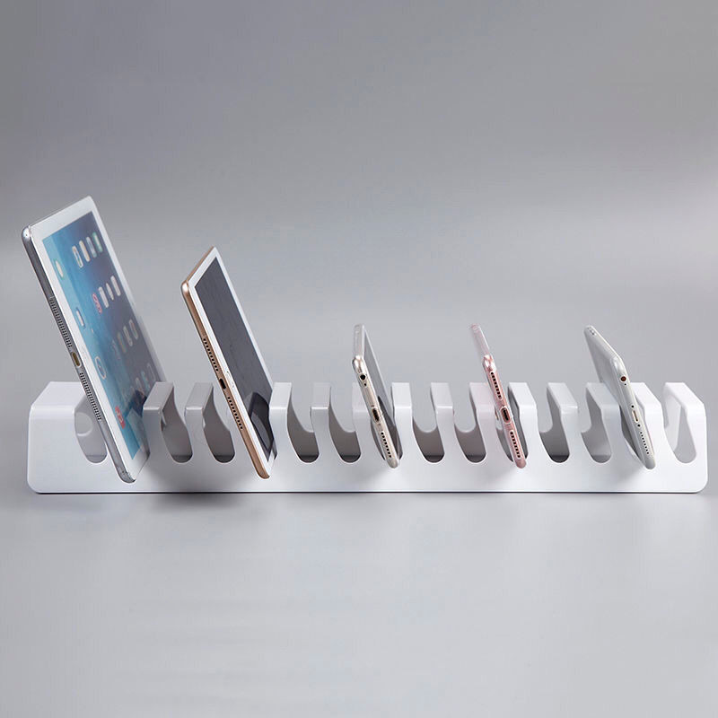 Mobile Phone Holder Multiple Charging Acrylic Transparent Multi-Port ...