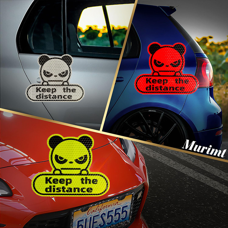 Reflective Diamond Stickers Keep The distance stickers Safety Caution ...