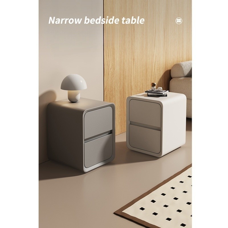 Drawer Cabinet Modern Minimalist Bedside Table Cream Storage Cabinet ...